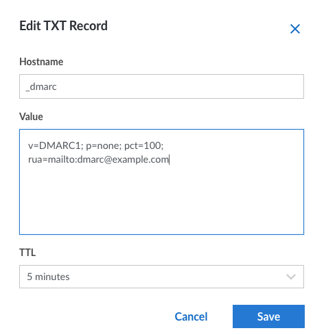 Create a DMARC Record Create a DMARC Record