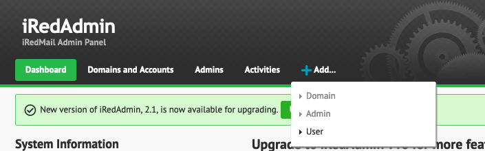 iRedMail Add User iRedMail Add User