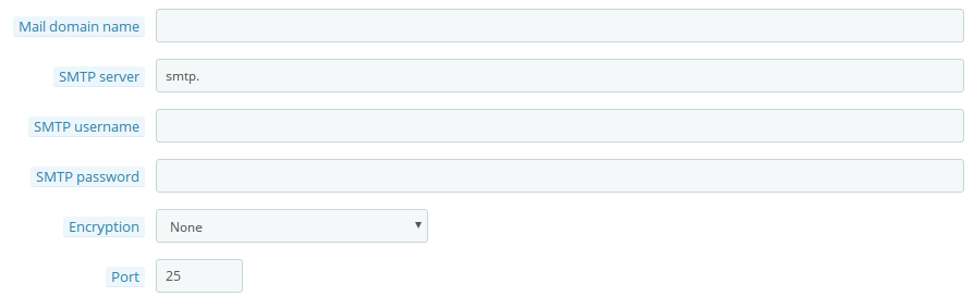 Email server connection settings Email server connection settings