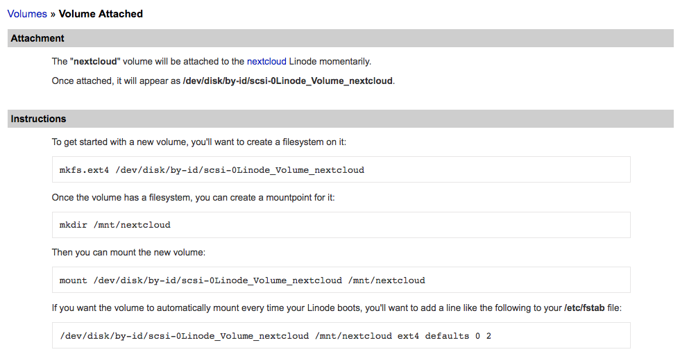 Mount Block Storage Volume Mount Block Storage Volume